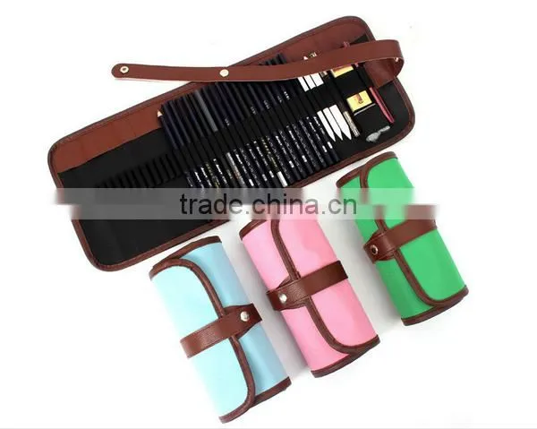 Factory Wholesale 72 Colored Pencil Roll Up Bag Canvas Pencil Wrap photo-6
