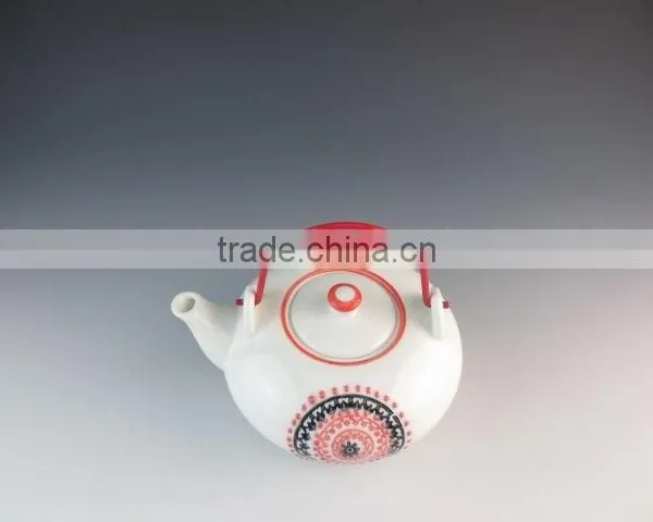 Eco-friendly Chinese Style Ceramic Teapot With Iron Handle photo-2