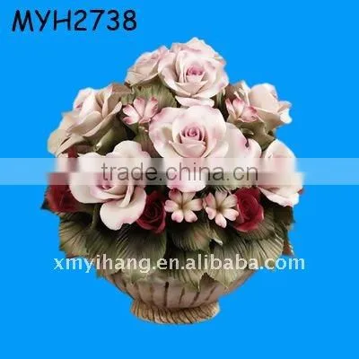 Porcelain Flower Bouquet Table Centerpieces