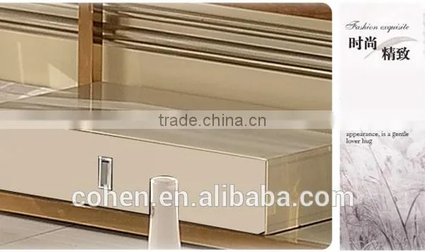 E818G Luxury Golden Stylish Marble TV Stand Unit Design for Modern Living Room Set photo-4