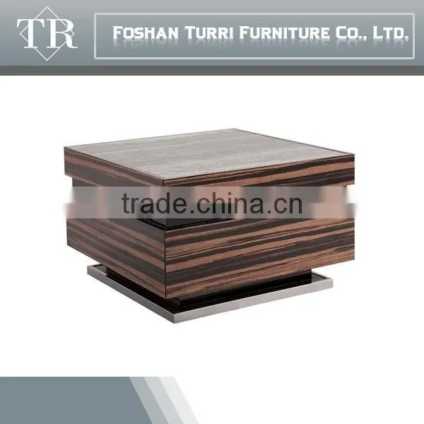Modern Marble Travertine Top Hardware Base Coffee Table photo-4