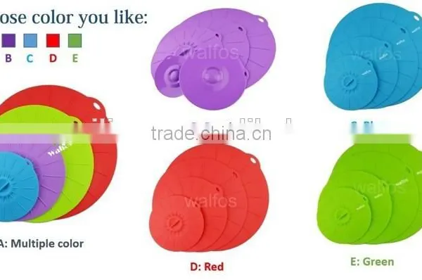 Set of 5 Reusable Silicone Food Cover-pot Silicone Lid Spill Stopper-Microwave Bowl Pan Lid Cover-Silicone Suction Lids photo-3