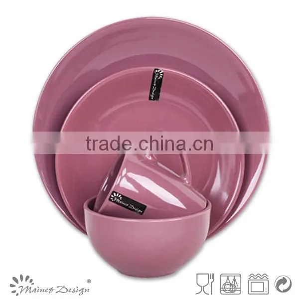Ceramic 16pcs One Color Simple Design Dinnerware Set photo-4