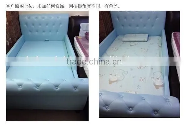 MMD02 Sweet Pink & Blue Kids Single Bed With Guardrail 2016 New Classic Children Kids Baby Furniture photo-4