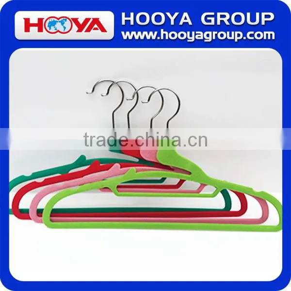50PCS SET Classiscal Colourful Plastic Velvet Flocking Clothes Hanger for Shirt and Suit photo-3