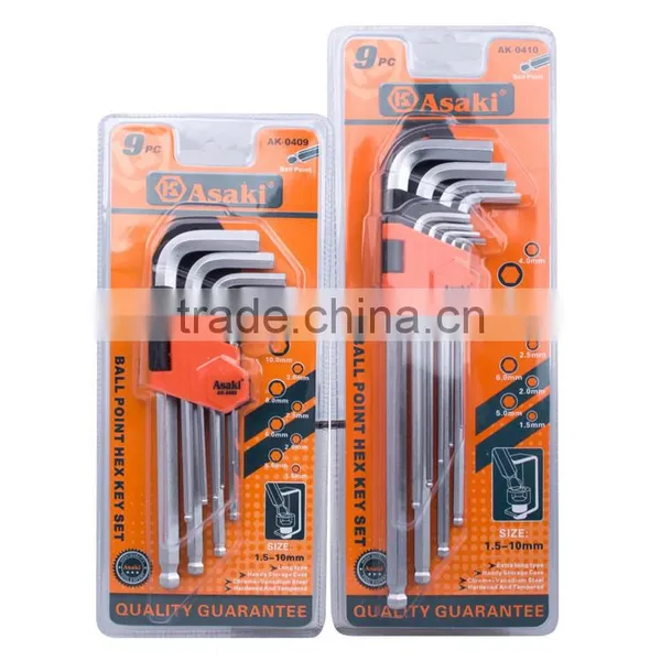 AK-0409 Chrome Steel Hex Key Set photo-6