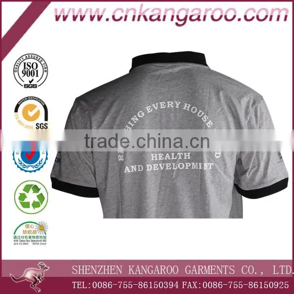 2016 Grey Printed Mercerized Cotton T-shirt photo-6
