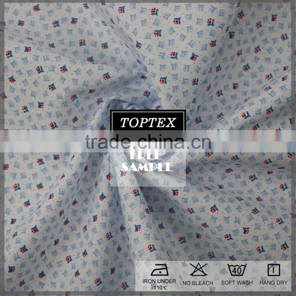 Cotton Elastic Poplin Printed Fabric for Shirt photo-3
