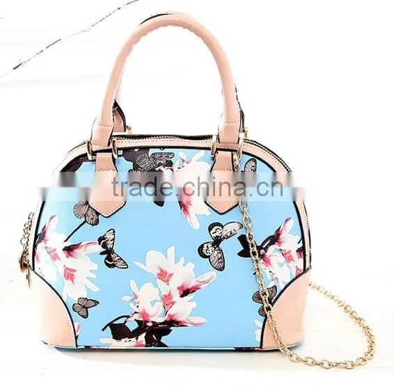 DY0134Z Europea Fashion Floral Printed Mini Tote Handbag photo-2