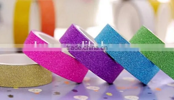 Multicolor Paper Tape Customizable Glitter Paper Tape Different Size Decorative Tape photo-4