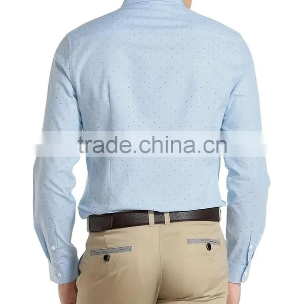 Long Sleeve 100% Cotton Shirts for Men Polka Dot Funky Shirts for Men photo-2