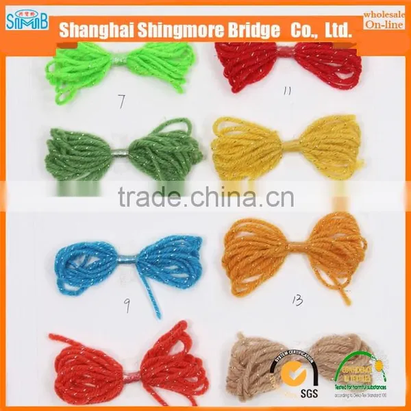 Hand Knitting Yarn Supplier Hot Sales Cheapest Price Blended Acrylic Polyester Lurex Yarn in High Quality photo-6