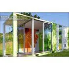 Decorative Modular Prefab Homes / Glass Container House For Holiday Village