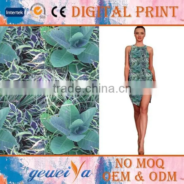 Custom Fake Silk Garment Digital Printing Polyester Fabric