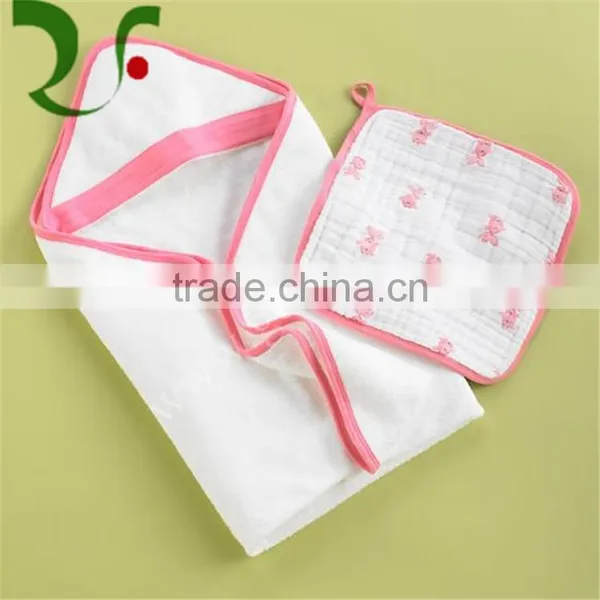 100% Cotton Ultra Soft Baby Hooded Bath Towels photo-2