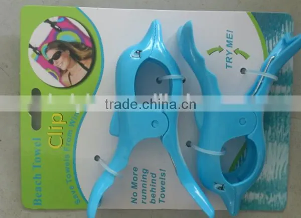 Standard Manufacture Small Articles of Daily Use Reactive Printing Animals Beach Towel Clips