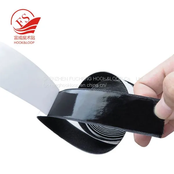 Gold Supplier Customized Shape Strong Sticky Back Magic TapeReusable White Sticky Hook and Loop Fastener Tape photo-4