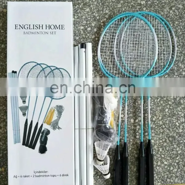 4 Badminton Racket Beach Badminton Shuttlecock Set With Net