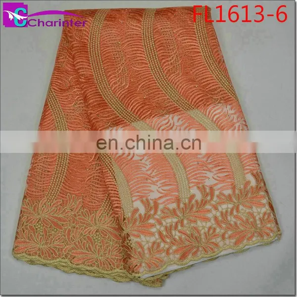 Hot Sale Charinter African French Lace Fabrics FL1613 photo-6