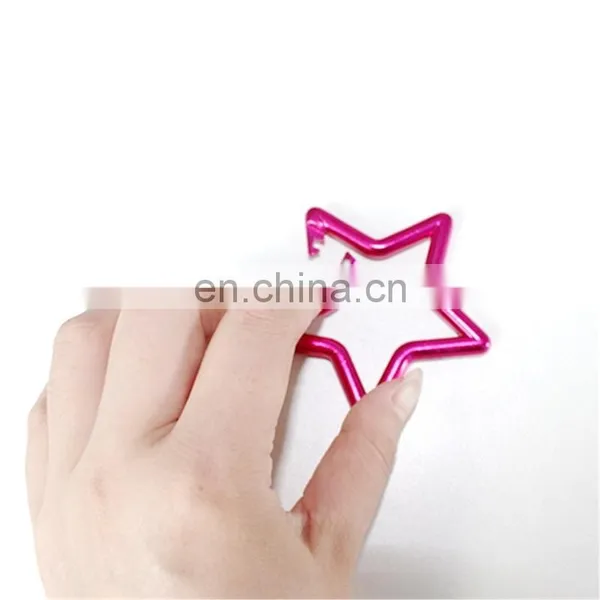 Promotional Colorful Fashion High Quality Five-pointed Star Shaped Aluminum Climbing Carabiner photo-2