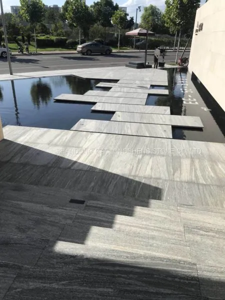 Negro Santiago Granite,G302 ,Dark Grey Waves Veins Granite,grey Granite Wall Pavings,Grey Landscape Granite photo-4
