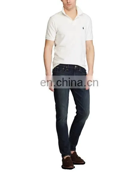 Diznew Custom Large Size Men's Dark Blue Straight Denim Fabrics Jeans photo-3