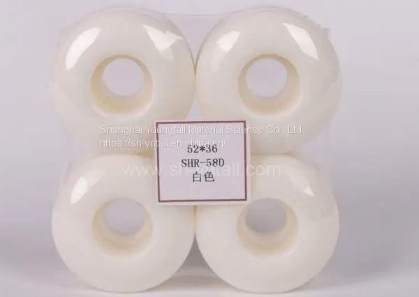pu Wheels for Skate Board 52*36 Skateboard PU Wheels White pu Wheels for Skateboard Supplier