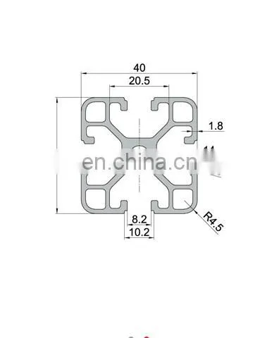 SHENGXIN Light Duty t Slot 4040 Extrusion Aluminium Profile photo-2