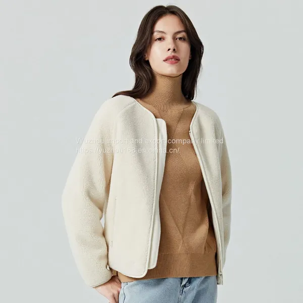 21 Autumn and Winter New Round Collar Leisure Zipper Women's Coat photo-2
