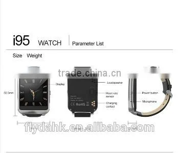New I95 Smart Watch Android 4.3 320*320 PX IP65 Smart Watch 6 Sets Clocks Interface 1.54 Inch Touch Sreeen Bluetooth Smart Watch photo-4
