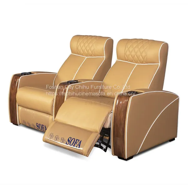 Luxury Home Cinema Power Motion Reclining Chair Cinema Theater Villa Reclinable Sofas photo-5