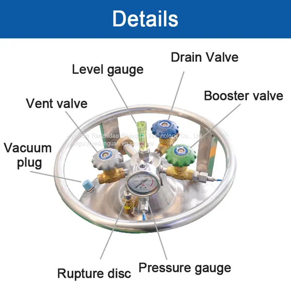Argentina Self-pressurizing Liquid Nitrogen Tank Above 30 Liters Rehydration Tank for Large Diameter Liquid Nitrogen Container photo-5