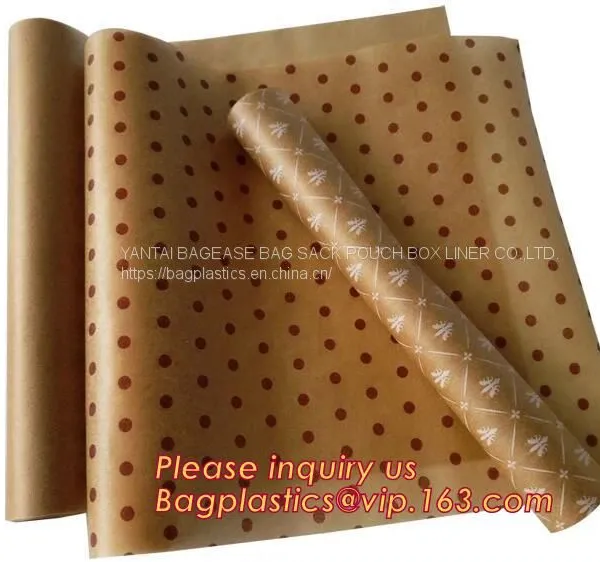 Greaseproof Food Wrap Candy Wrapping Paper,custom Logo Greaseproof Burger Wrapping Parchment Paper,Recyclable Printing Greaseproof photo-5