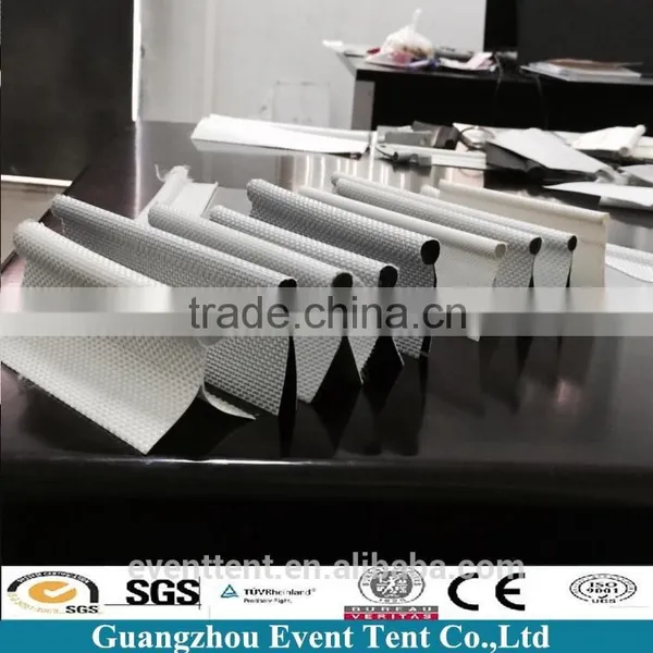 China made Panama fabric keder 510g/610g coated pvc banner with kader edging to each banner for tent