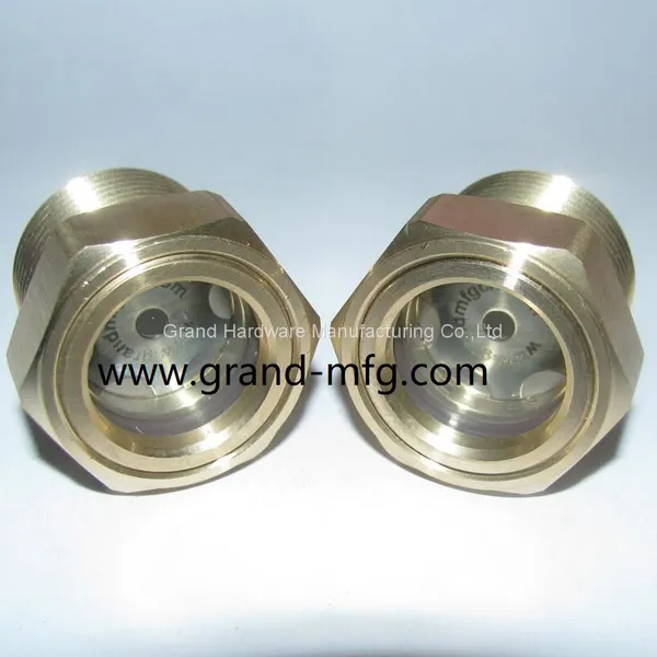 MNPT Thread 3/8 3/4 Compressor Oil Sight Glass for Pump Brass Oil Levels Indicator