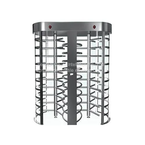 Dual lane full height turnstile gate/ full height pedestrian turnstile/ full height access control turnstile