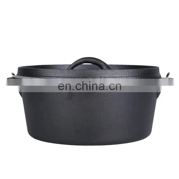 Spot Cast Iron Stew Japanese Soup Outdoor Picnic Boiled Water Hanging Stew Roast Chicken Pig Iron Dutch Hot Pot photo-5