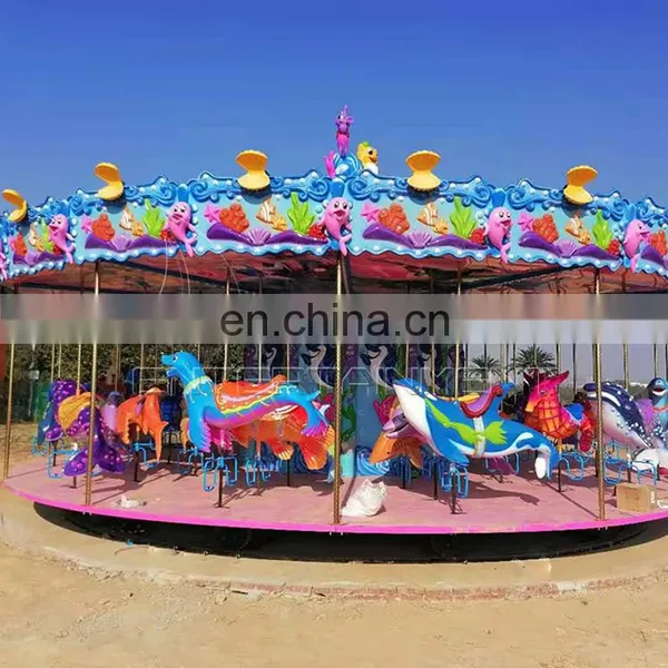 Sale Funny Luxury Adult and Kids Game Rides Theme Park 24 Carousel Ocean Carousel photo-5