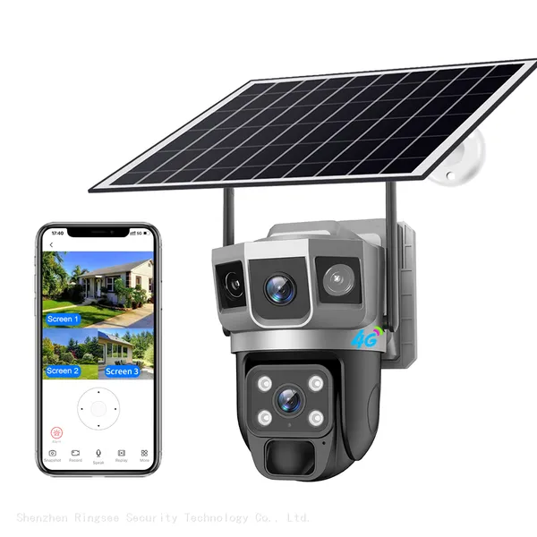 Ringsee AOV Security Monitoring V380 Low Power Camera Dual Lens Floodlight Solar Camera 4G ip Camera For Indoor And Outdoor photo-2