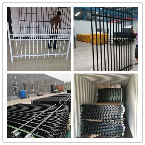 Customized Design Galvanized Steel Rods Wrought Iron Square Round Tube Boundary Wall Panel Cheap Home Garden Steel Fence Panel photo-6