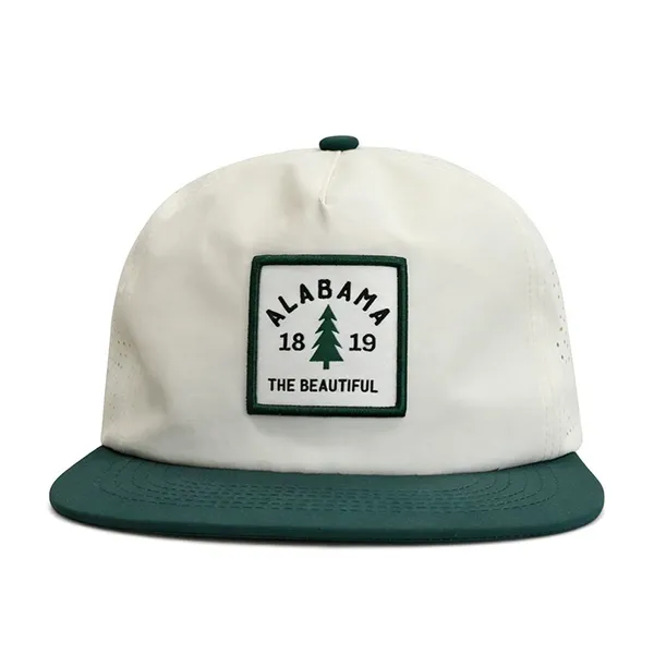 New Design Soft Top Sports Cap Waterproof Laser Cut Perforated Outdoor Running Hat Breathable 5 Panel Camper Caps for Men Women