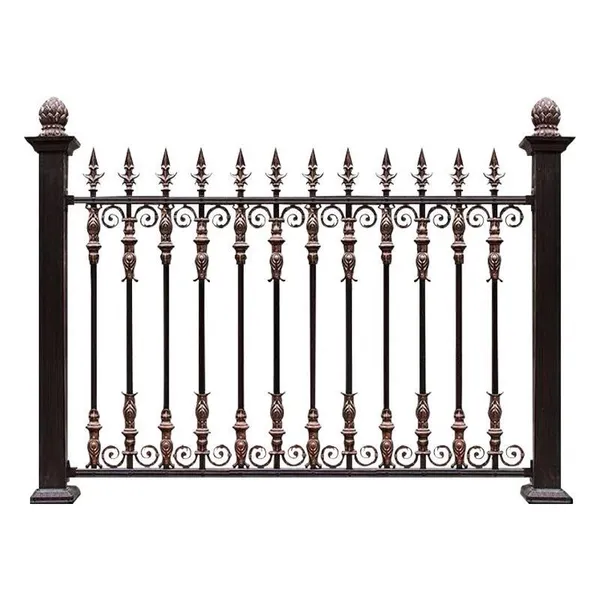 Zinc Steel Fence Panels With 50x50mm Square Tubes, 3.0m Length, Riveted Joints, 20-Year Expectancy