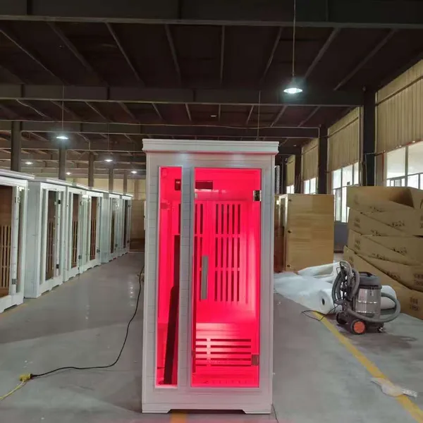 Dynamic Barcelona 1-Person Low EMF Far Infrared Sauna(optional Equipped With Red Light Led Therapy Non-invasive)
