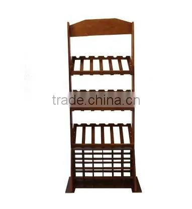 Wooden Wine Bottle Rack, Wine Display Shelf, Wholesale Wine Rack Wood photo-3
