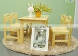 Children dining chairs and dining tables Pine furniture Small apartment dining table