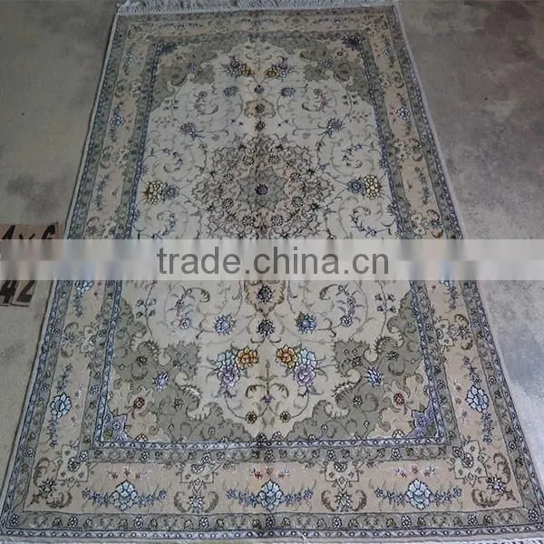 handmade double knots wool and silk apartment corridor carpet
