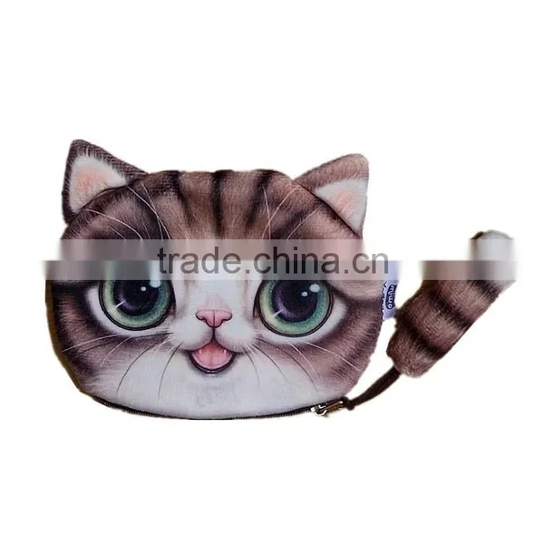 Cat Kids Wallet Coin Pouch Purses Holder Women Animal Bag Cat Coin Purse