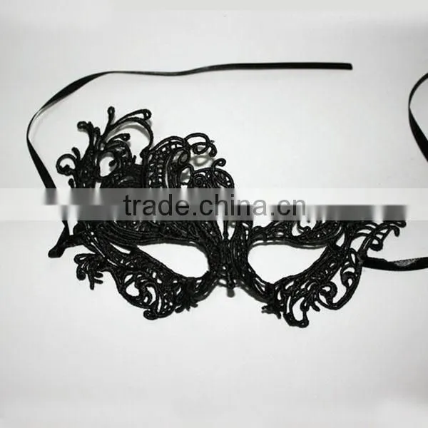 Cheapest Price Fashion Sexy Womens Party Club Hollow Lace Eye Mask Black and White Masquerade Masks photo-2
