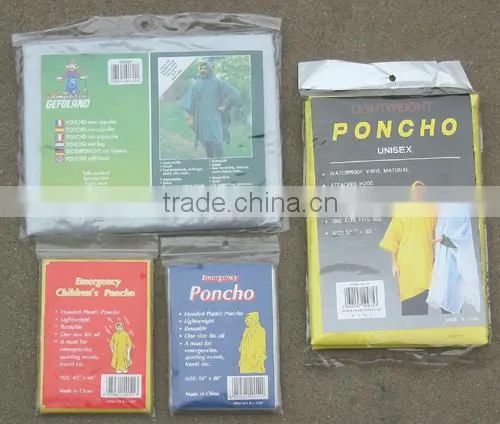 Disposable PE Thickening Portable Raincoat Poncho Wholesale photo-2