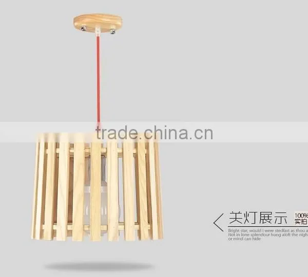 Wooden LED Pendant Light JK-8005B-06 Hanging Pendant Lamp Wooden Modern Style photo-3